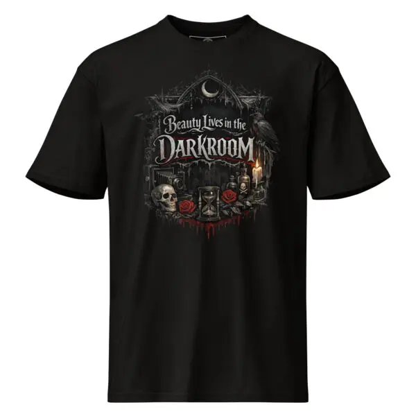 Photographers Graphic Tee | Beauty Lives In The Darkroom | Knotted Tree Studios