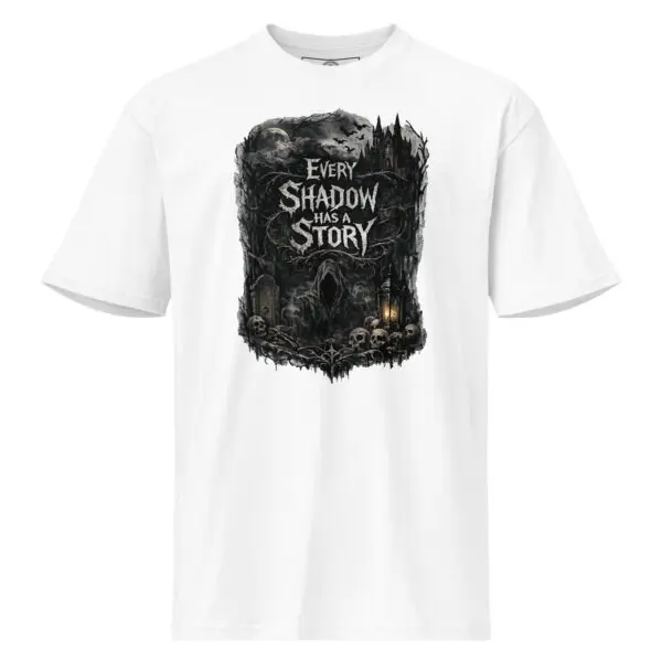 Dark Art Graphic Tee | Every Shadow Has A Story | Knotted Tree Studios