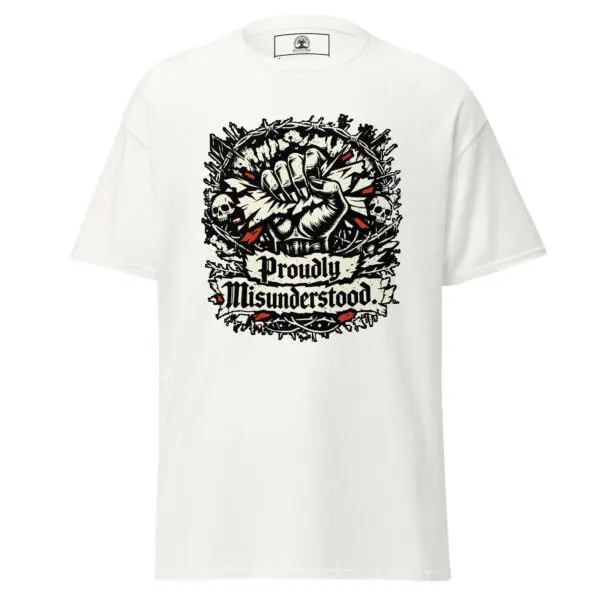 Dark Art Graphic Tee | Proudly Misunderstood | Knotted Tree Studios