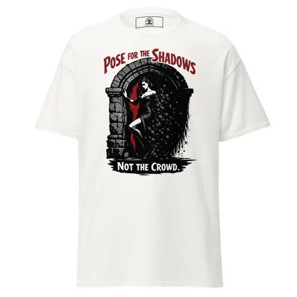 Dark Art Graphic Tee | Pose For The Shadows | Knotted Tree Studios