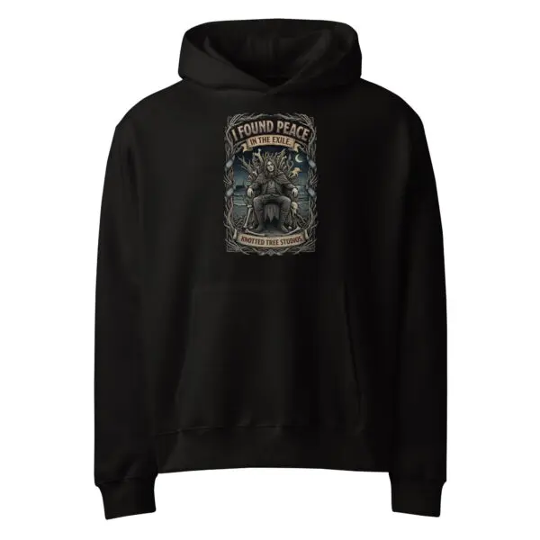 Dark Art Graphic Hoodie | I Found Peace In The Exile | Knotted Tree Studios
