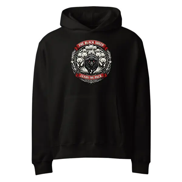 Dark Art Graphic Hoodie | The Black Sheep Leads The Pack | Knotted Tree Studios