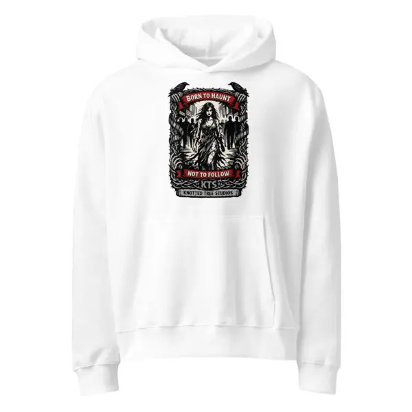 Dark Art Graphic Hoodie | Born To Haunt | Knotted Tree Studios