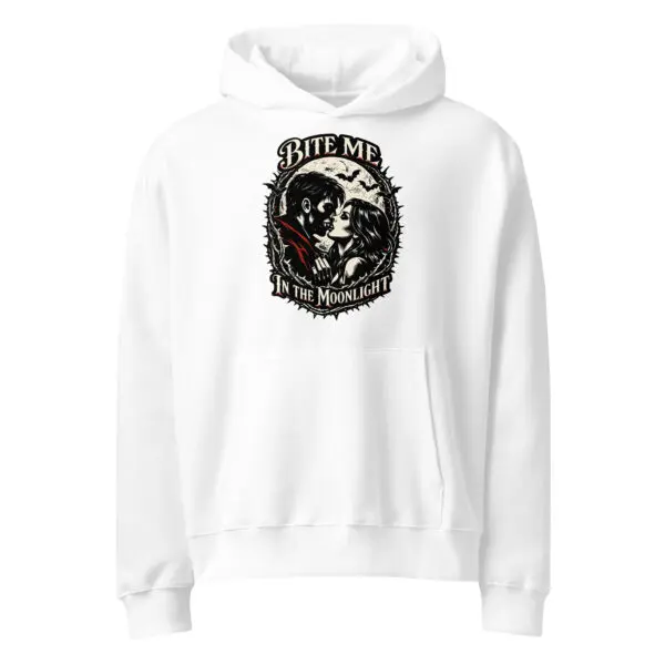 Dark Art Graphic Hoodie | Bite Me In The Moonlight | Knotted Tree Studios