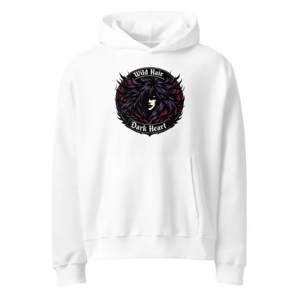 Dark Art Graphic Hoodie | Wild Hair, Dark Heart | Knotted Tree Studios