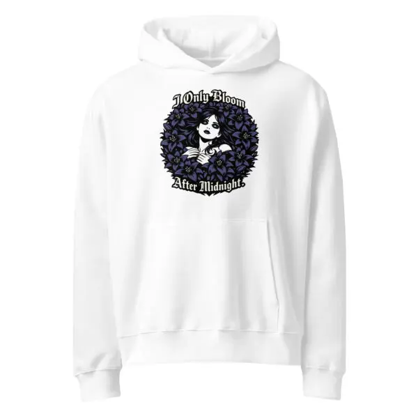 Dark Art Graphic Hoodie | I Only Bloom After Midnight | Knotted Tree Studios