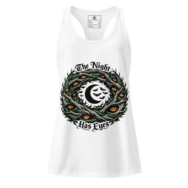 Women’s Dark Art Tank Top | The Night Has Eyes | Knotted Tree Studios