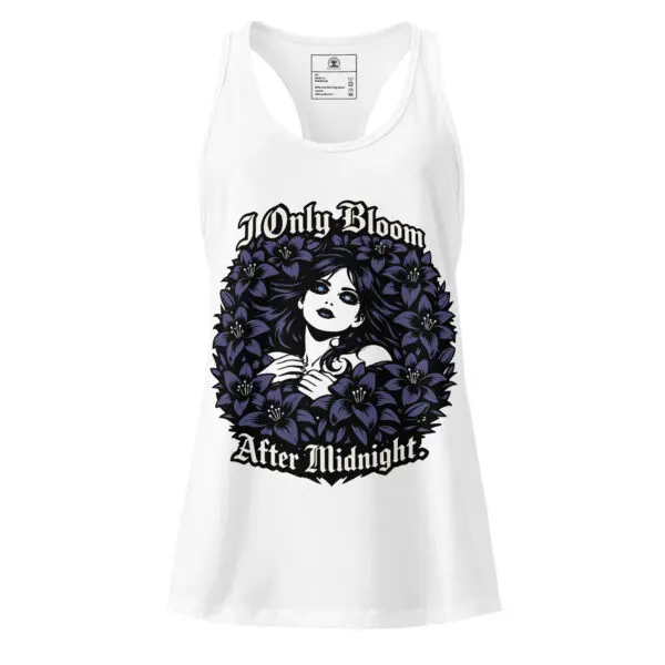 Women’s Dark Art Tank Top | I Only Bloom After Midnight | Knotted Tree Studios