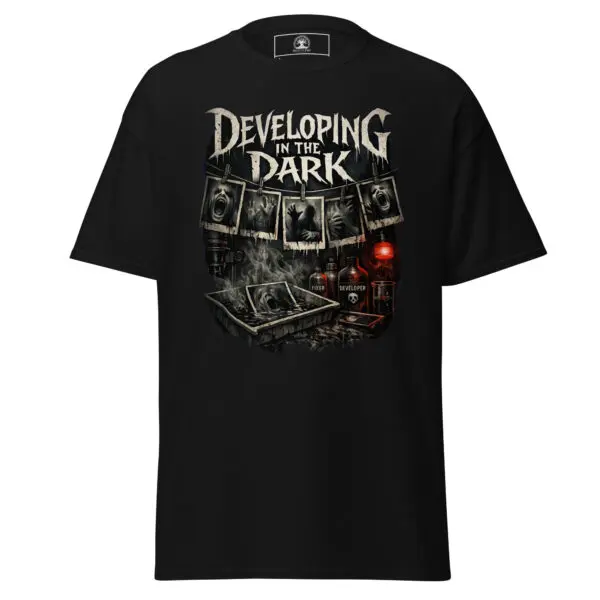 Dark Art Graphic Tee | Developing In The Dark | Knotted Tree Studios