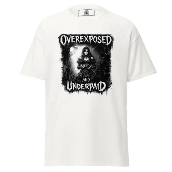 Dark Art Graphic Tee | Overexposed and Underpaid | Knotted Tree Studios