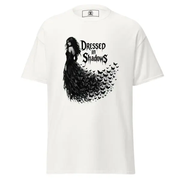 Dark Art Graphic Tee | Dressed In Shadows | Knotted Tree Studios