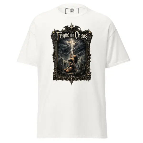 Dark Art Graphic Tee | Frame The Chaos | Knotted Tree Studios