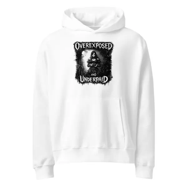 Dark Art Graphic Hoodie | Overexposed and Underpaid | Knotted Tree Studios