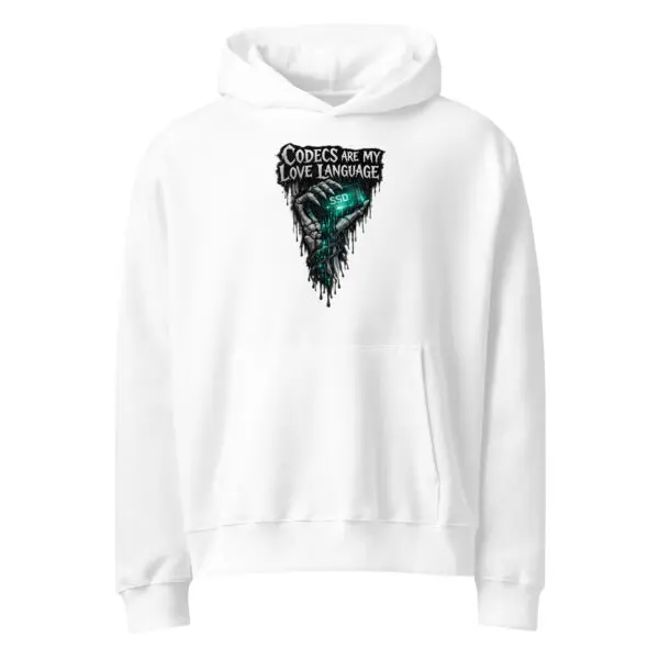 Dark Art Graphic Hoodie | Codecs Love Language | Knotted Tree Studios