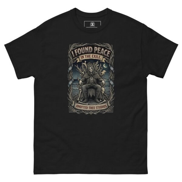 Dark Art Graphic Tee | I Found Peace In The Exile | Knotted Tree Studios