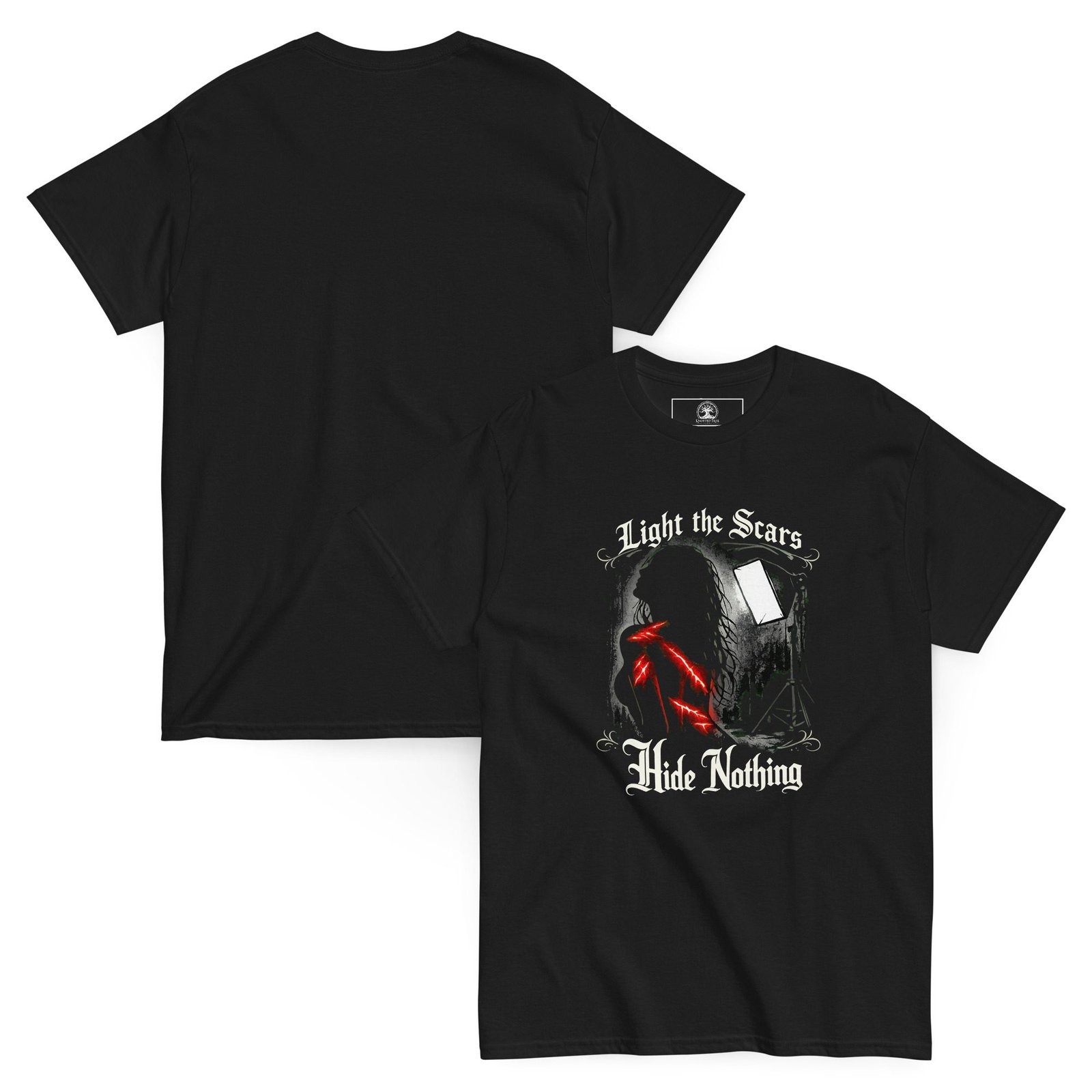 Photographers Graphic Tee | Light The Scars | Knotted Tree Studios - Image 2