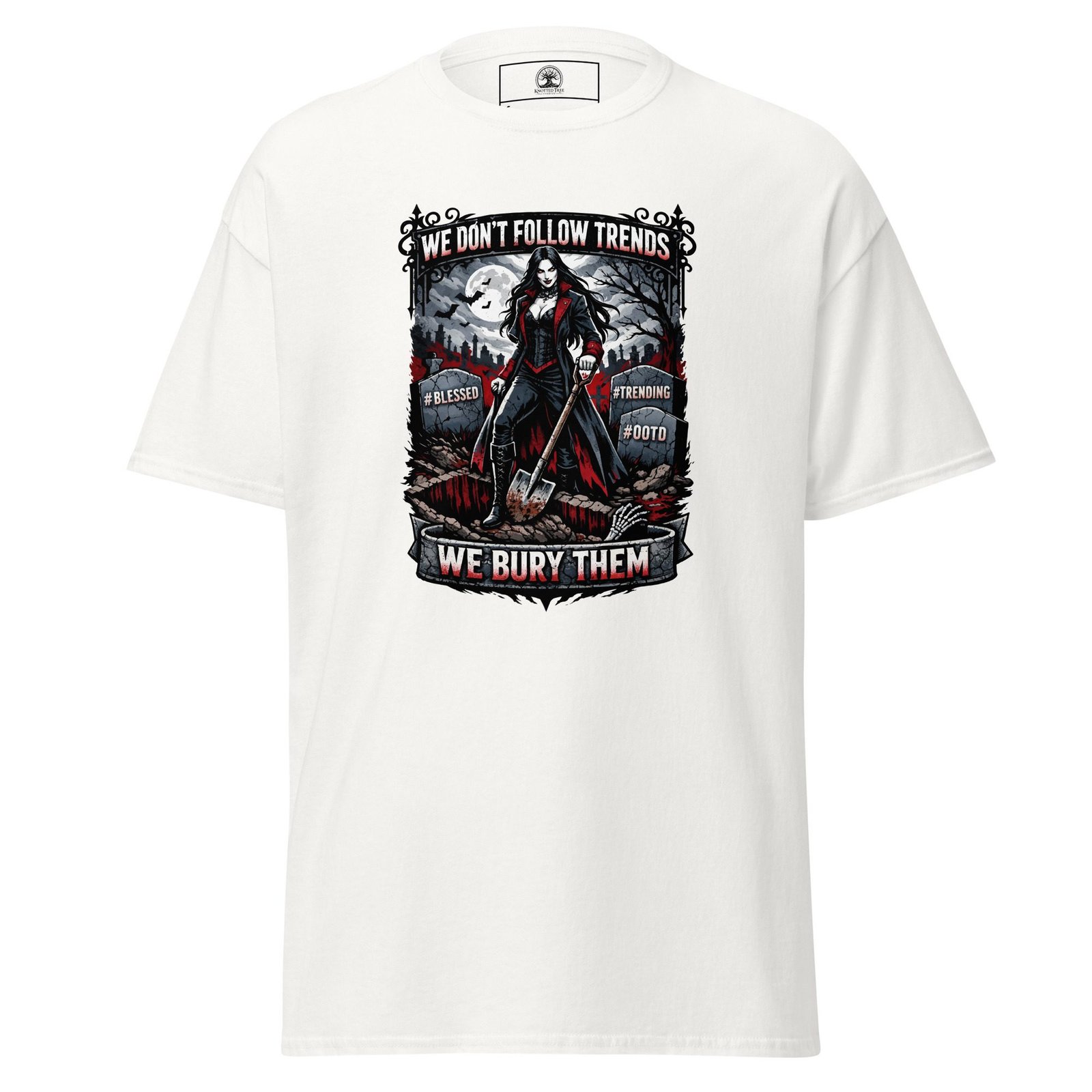 Dark Art Graphic Tee | We Bury Trends | Knotted Tree Studios