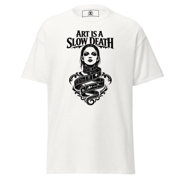 Dark Art Graphic Tee | Art Is A Slow Death | Knotted Tree Studios