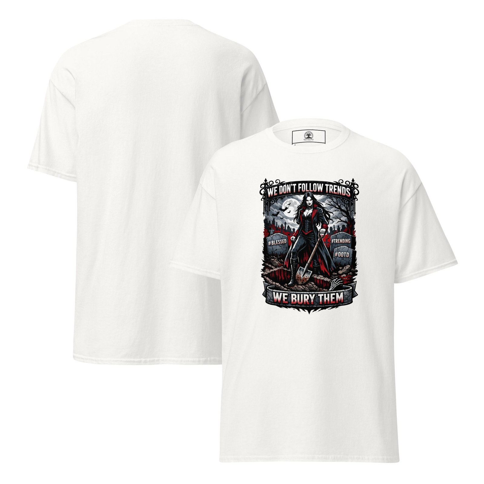 Dark Art Graphic Tee | We Bury Trends | Knotted Tree Studios - Image 2