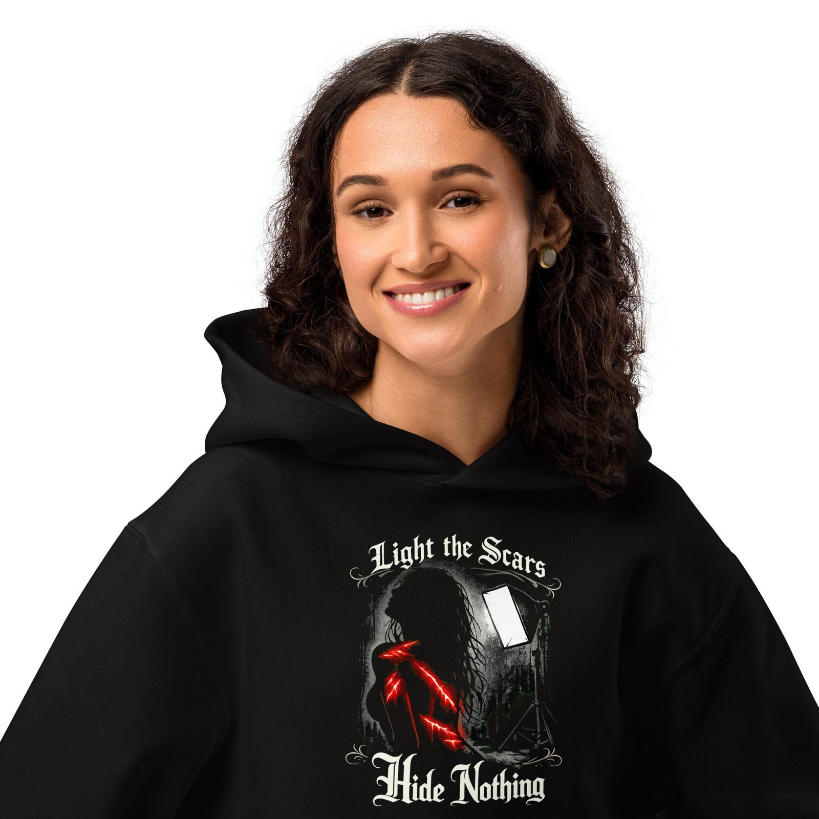 Photographers Graphic Hoodie | Light The Scars | Knotted Tree Studios - Image 3