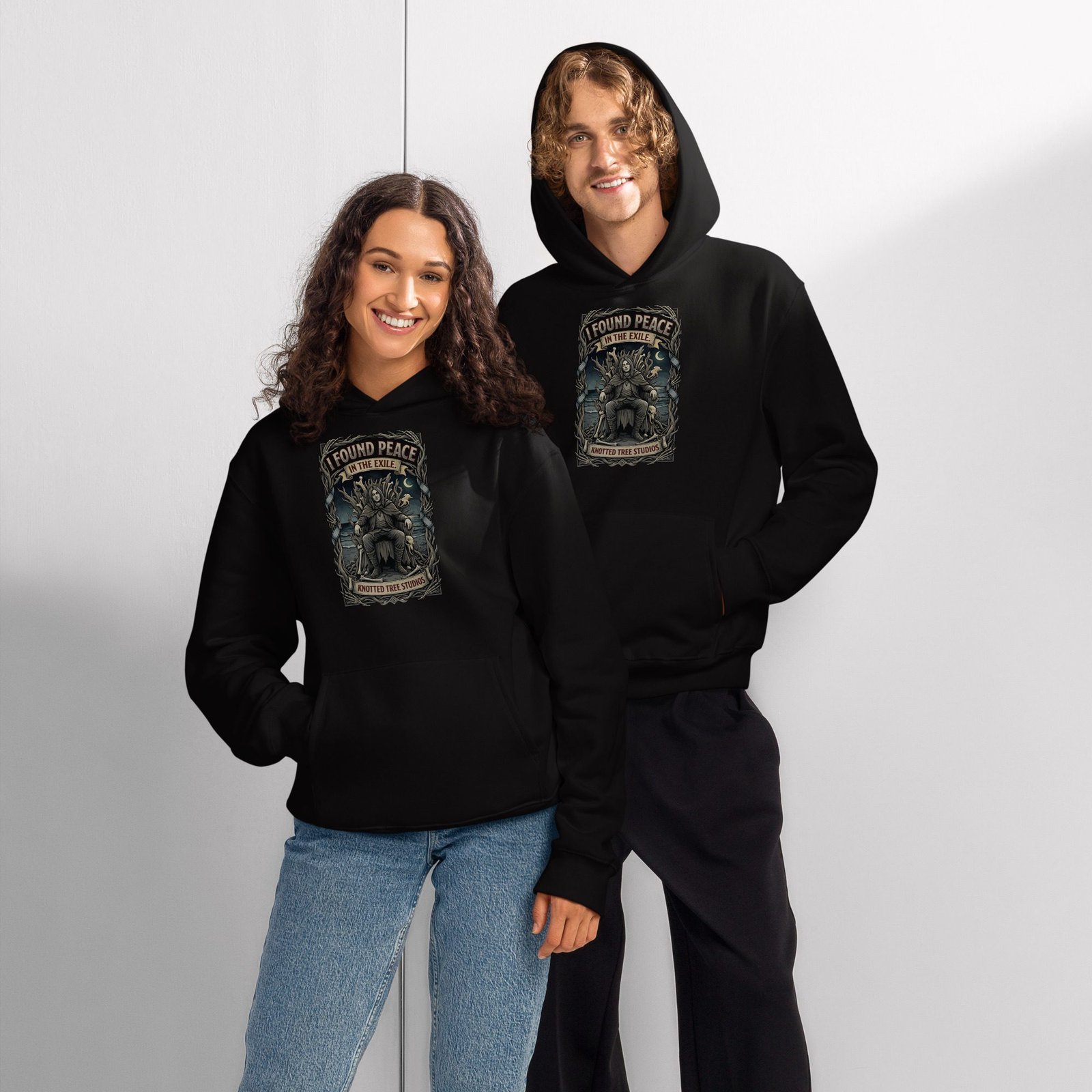 Dark Art Graphic Hoodie | I Found Peace In The Exile | Knotted Tree Studios - Image 7