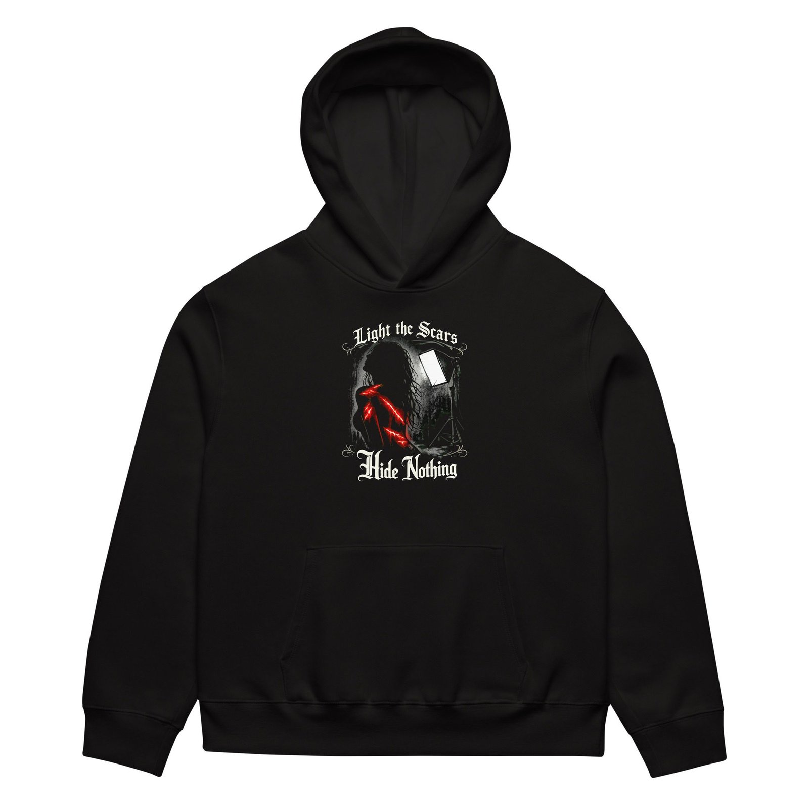 Photographers Graphic Hoodie | Light The Scars | Knotted Tree Studios - Image 5