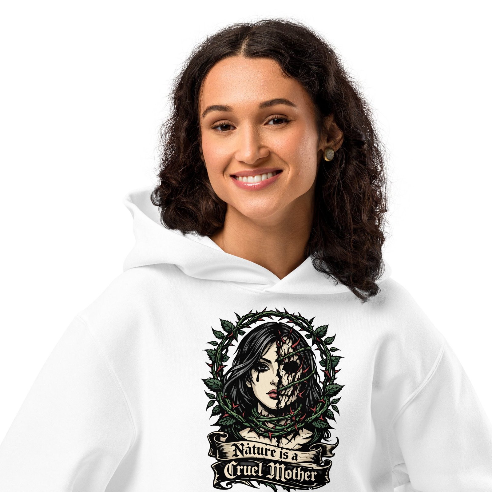 Dark Art Graphic Hoodie | Nature Is Cruel | Knotted Tree Studios - Image 5