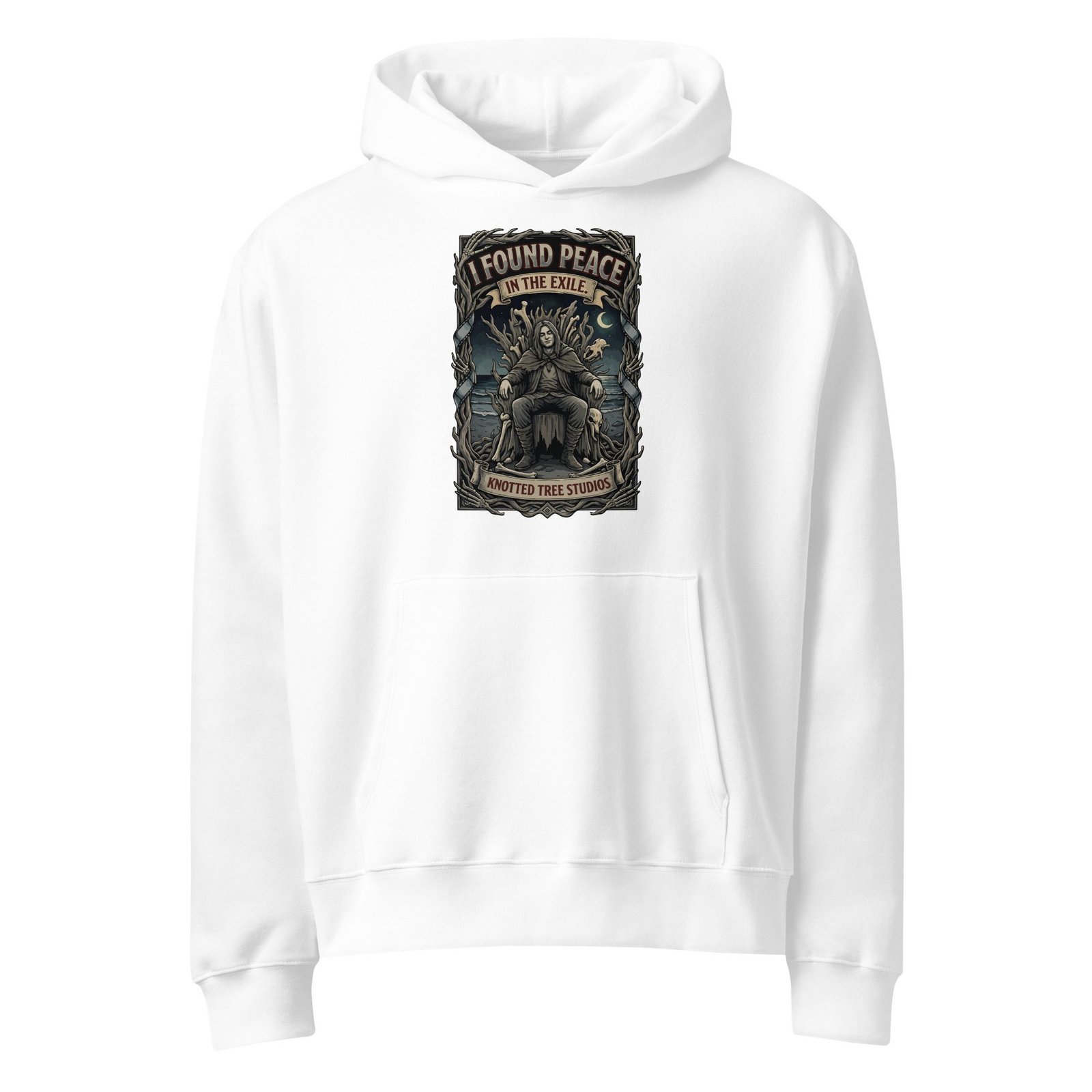 Dark Art Graphic Hoodie | I Found Peace In The Exile | Knotted Tree Studios - Image 2