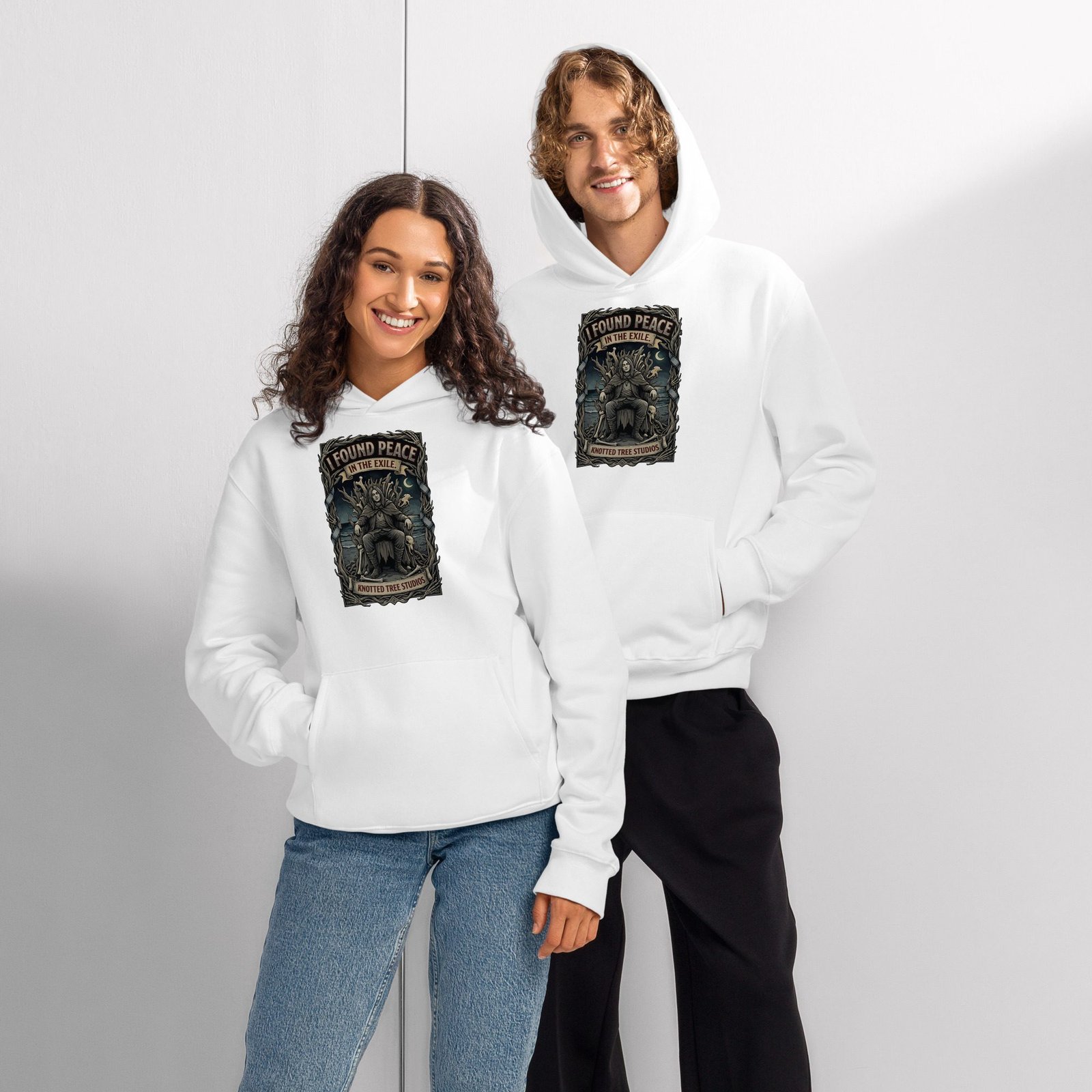 Dark Art Graphic Hoodie | I Found Peace In The Exile | Knotted Tree Studios - Image 6