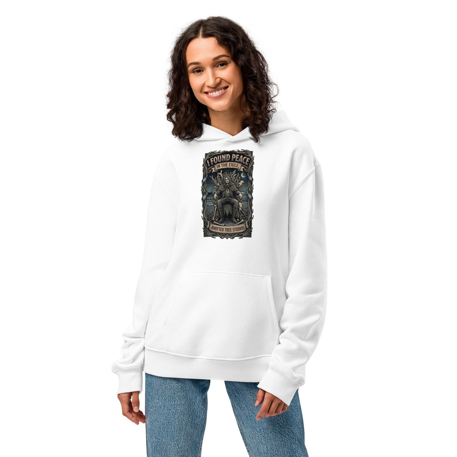 Dark Art Graphic Hoodie | I Found Peace In The Exile | Knotted Tree Studios - Image 9