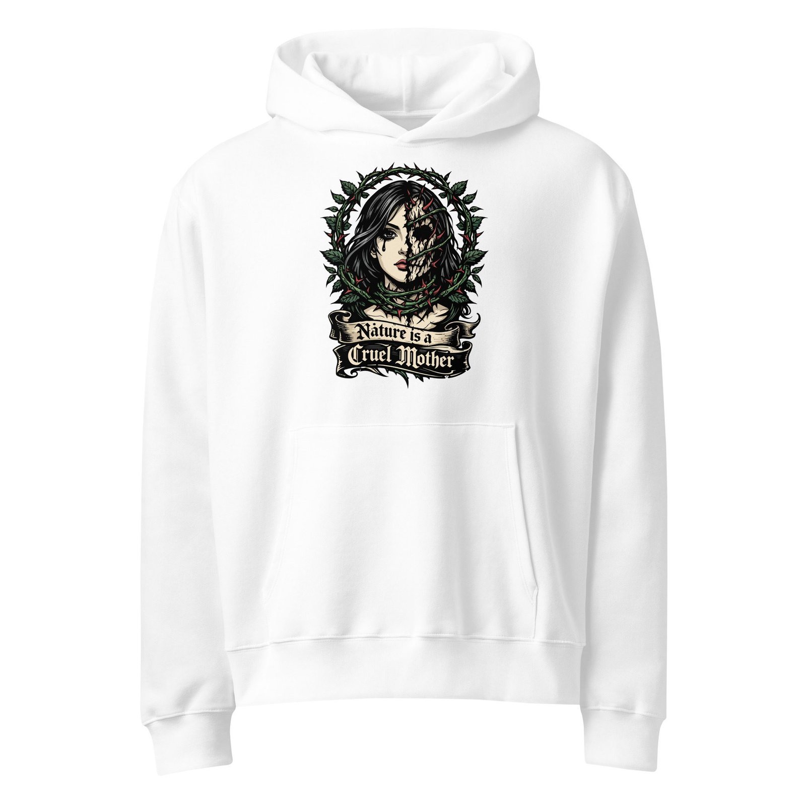 Dark Art Graphic Hoodie | Nature Is Cruel | Knotted Tree Studios