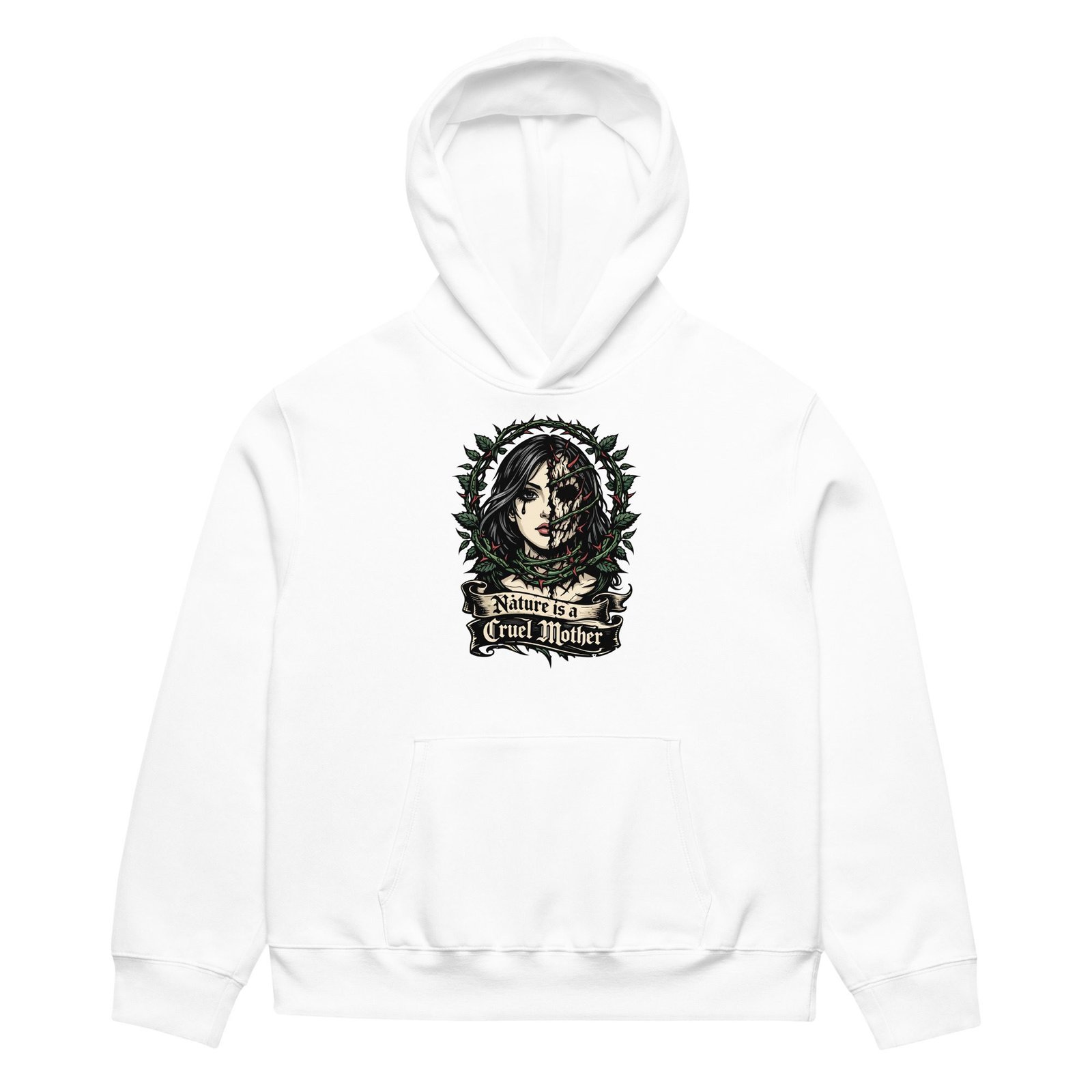 Dark Art Graphic Hoodie | Nature Is Cruel | Knotted Tree Studios - Image 2