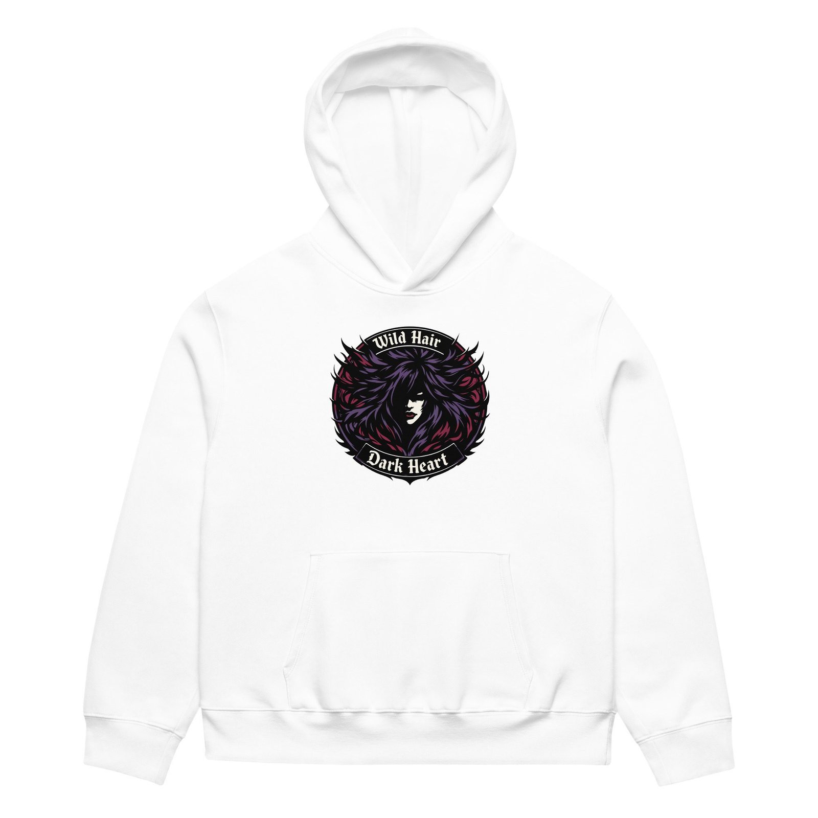 Dark Art Graphic Hoodie | Wild Hair, Dark Heart | Knotted Tree Studios - Image 2