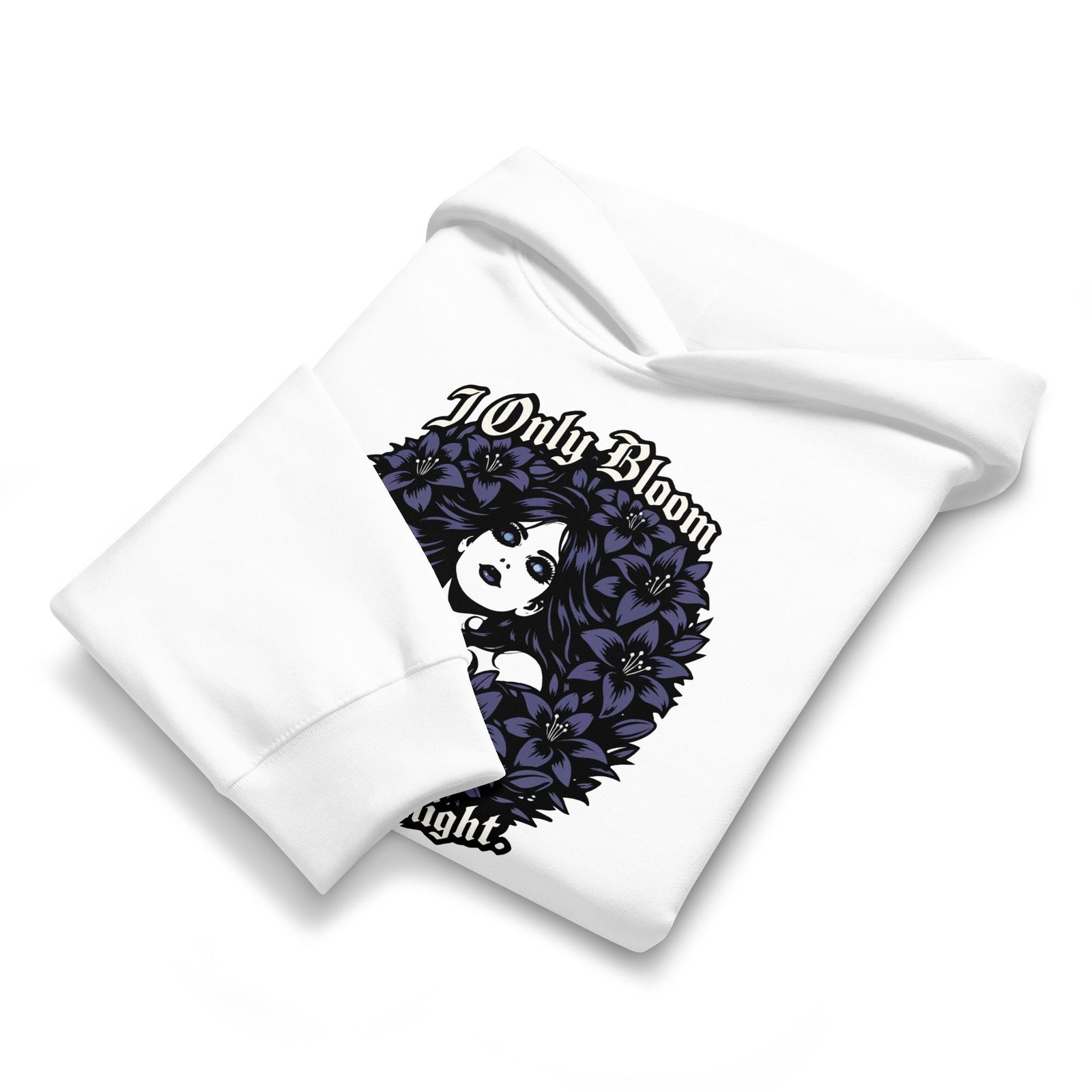 Dark Art Graphic Hoodie | I Only Bloom After Midnight | Knotted Tree Studios - Image 5