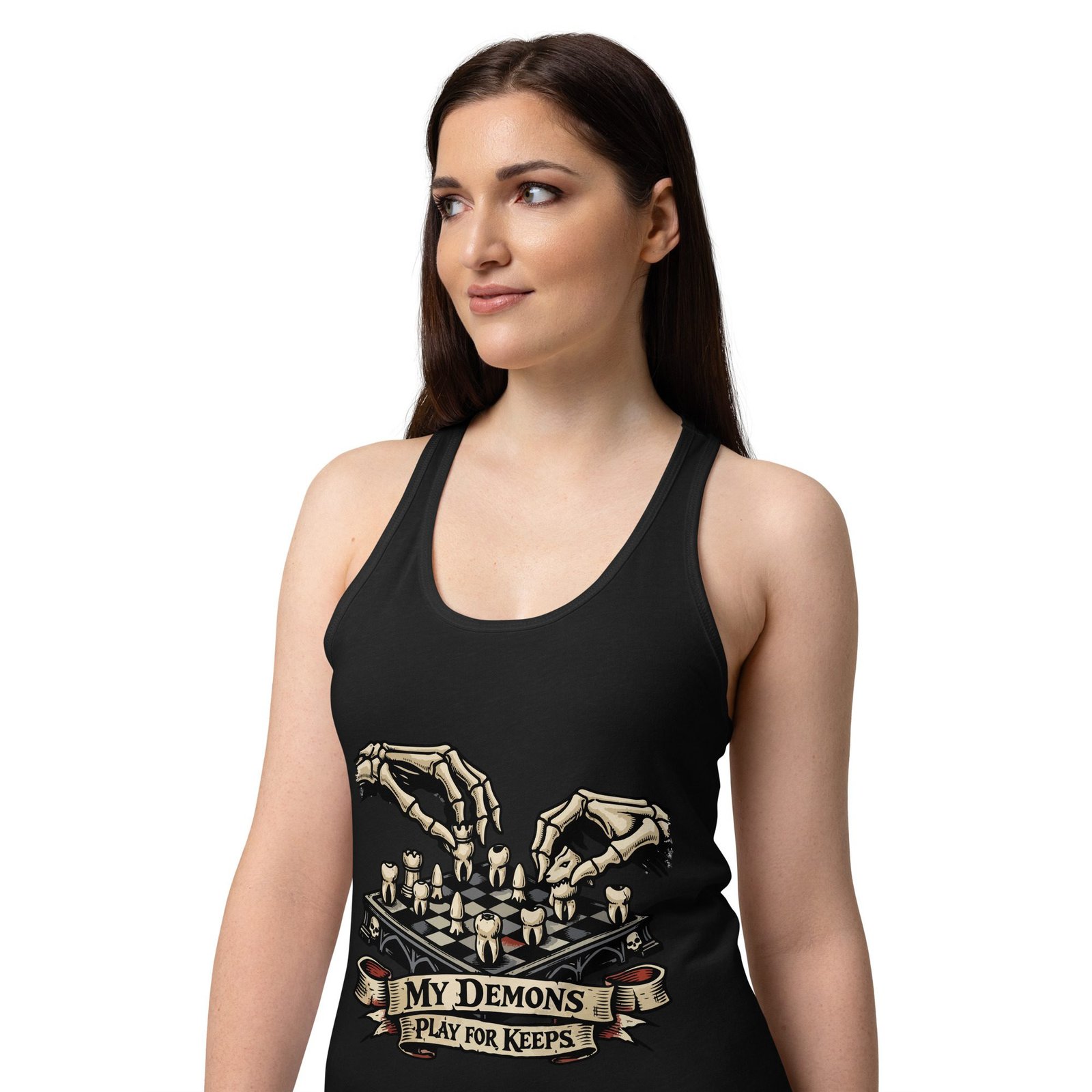 Women’s Dark Art Tank Top | Play For Keeps | Knotted Tree Studios - Image 6