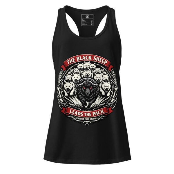 Women’s Dark Art Tank Top | The Black Sheep Leads The Pack | Knotted Tree Studios