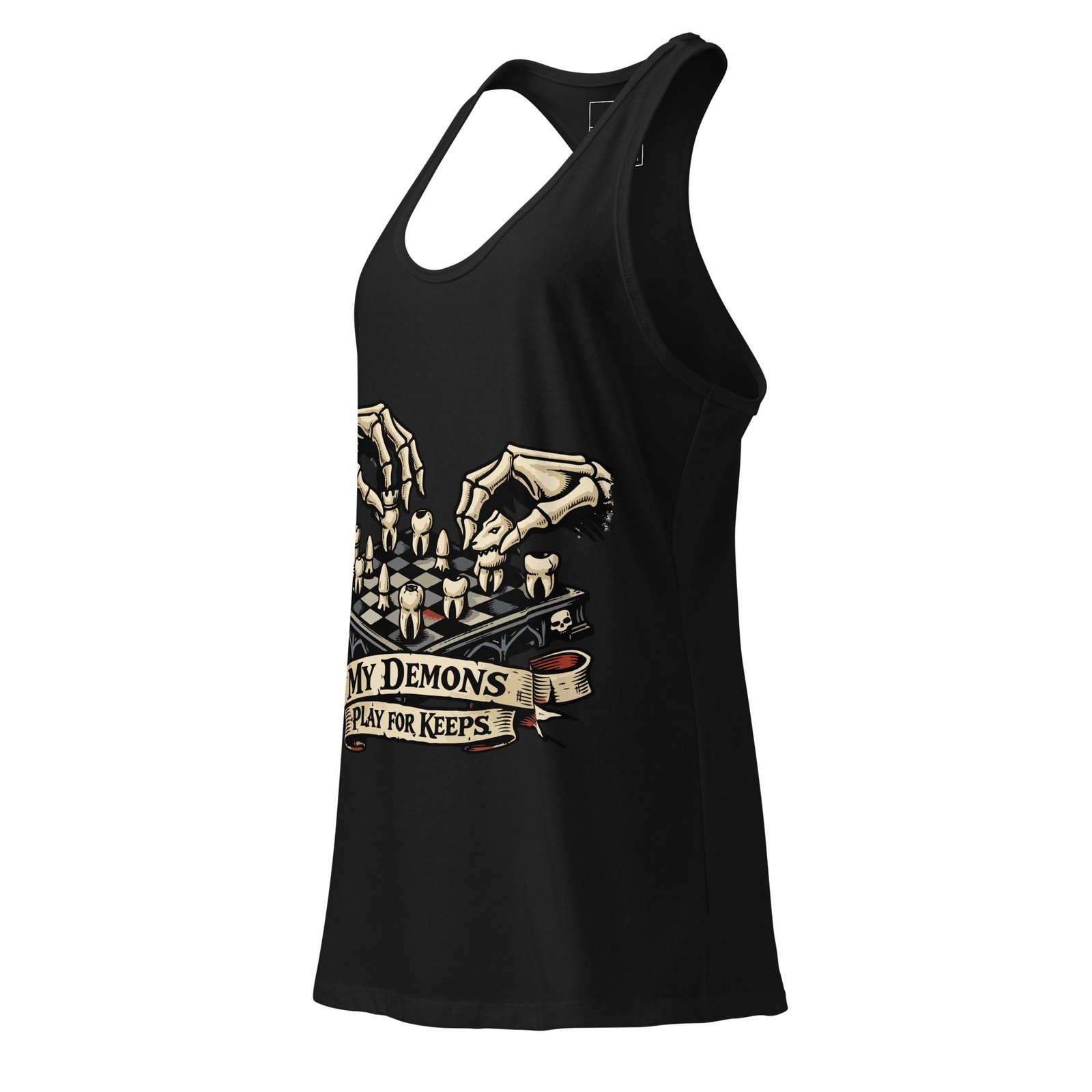 Women’s Dark Art Tank Top | Play For Keeps | Knotted Tree Studios - Image 3