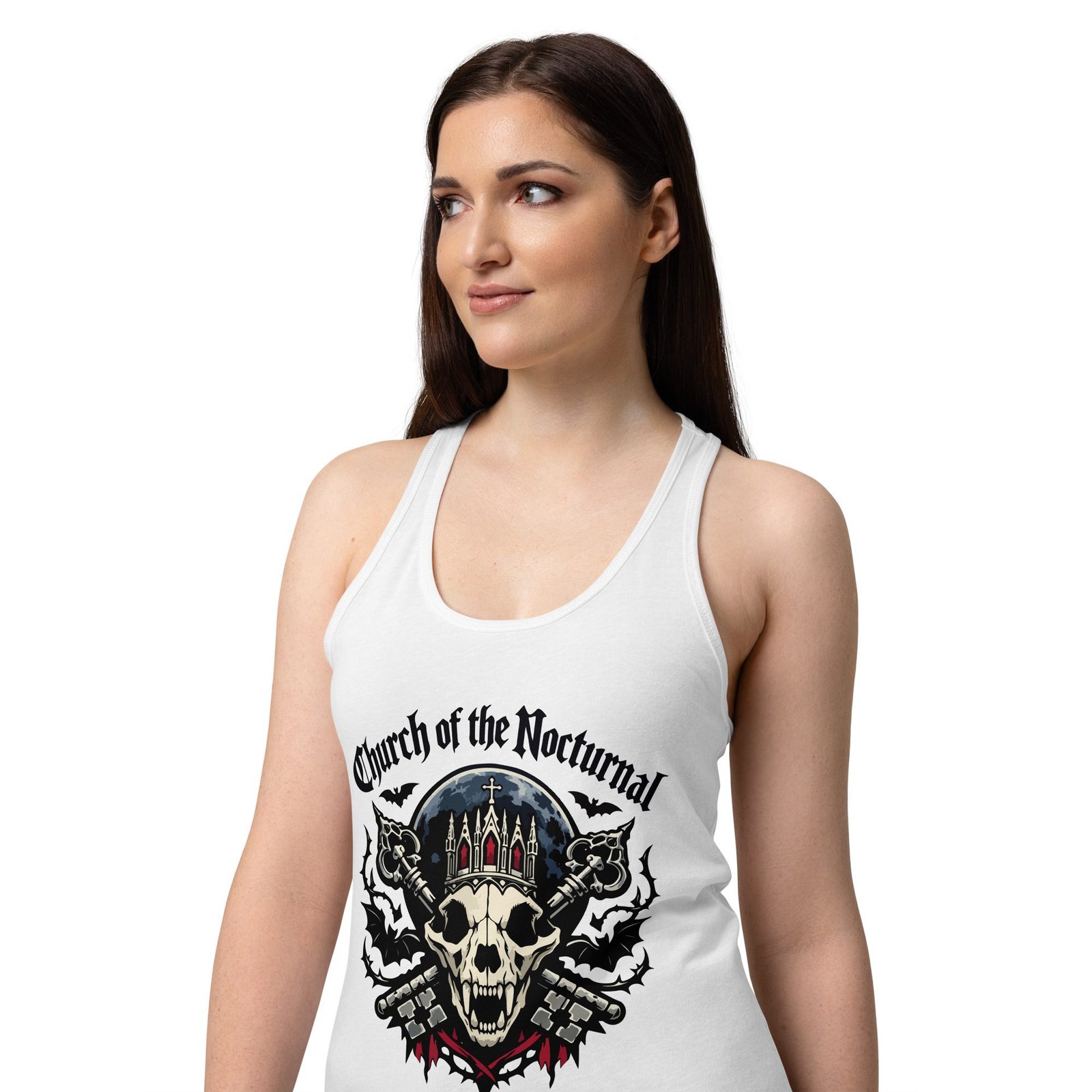 Women’s Dark Art Tank Top | Church of the Nocturnal | Knotted Tree Studios - Image 3