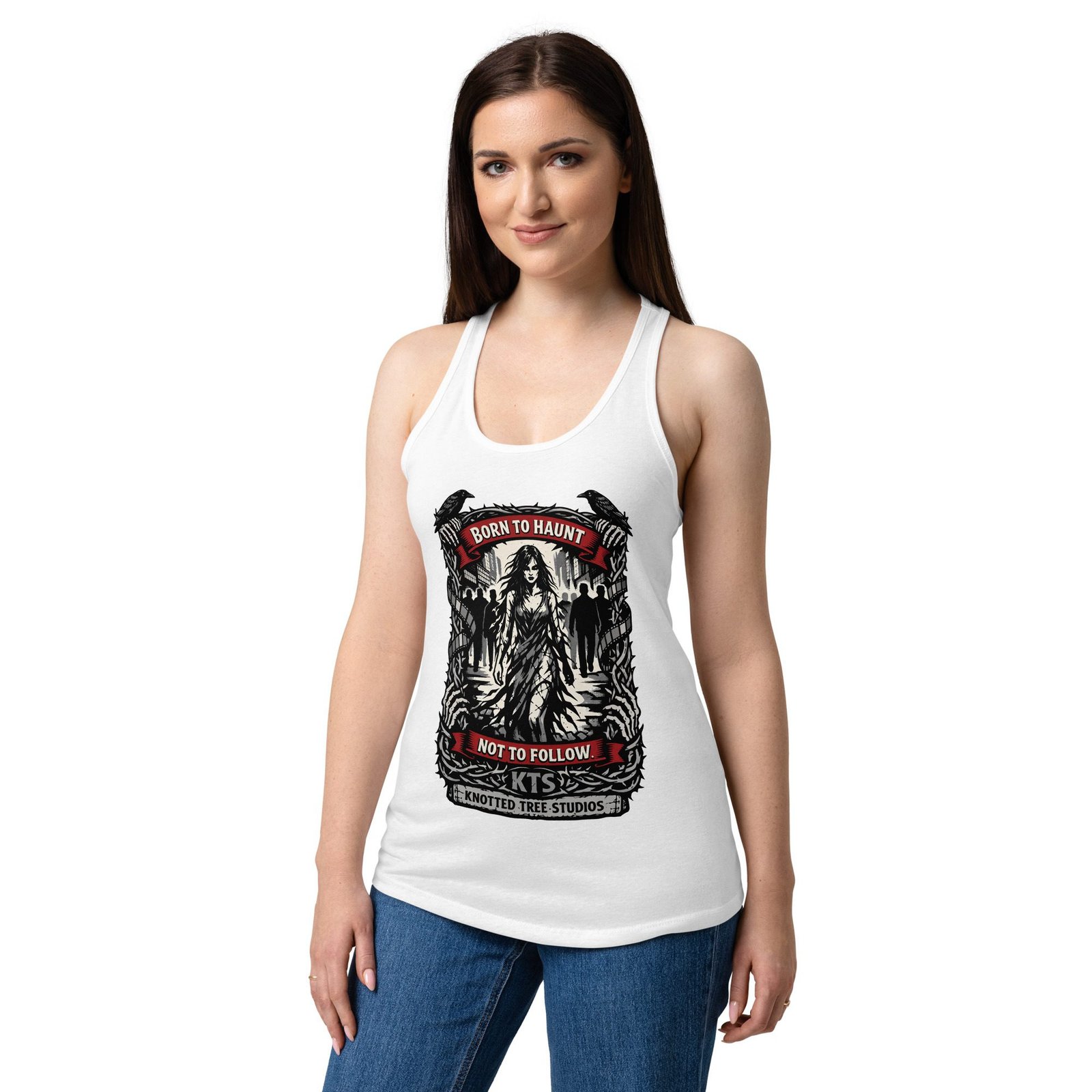 Women’s Dark Art Tank Top | Born To Haunt | Knotted Tree Studios - Image 5