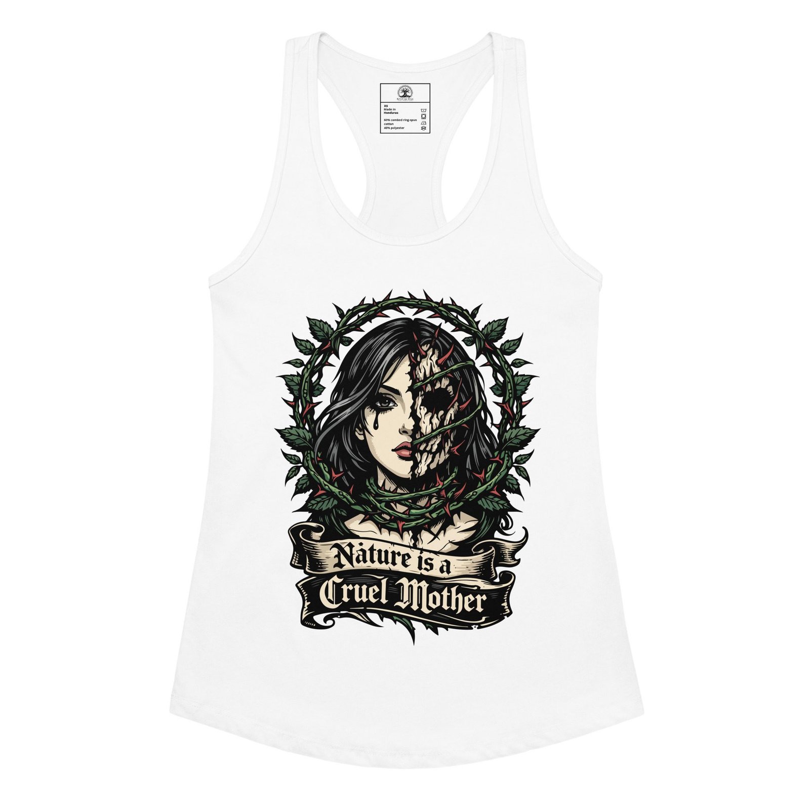 Women’s Dark Art Tank Top | Nature Is Cruel | Knotted Tree Studios - Image 3