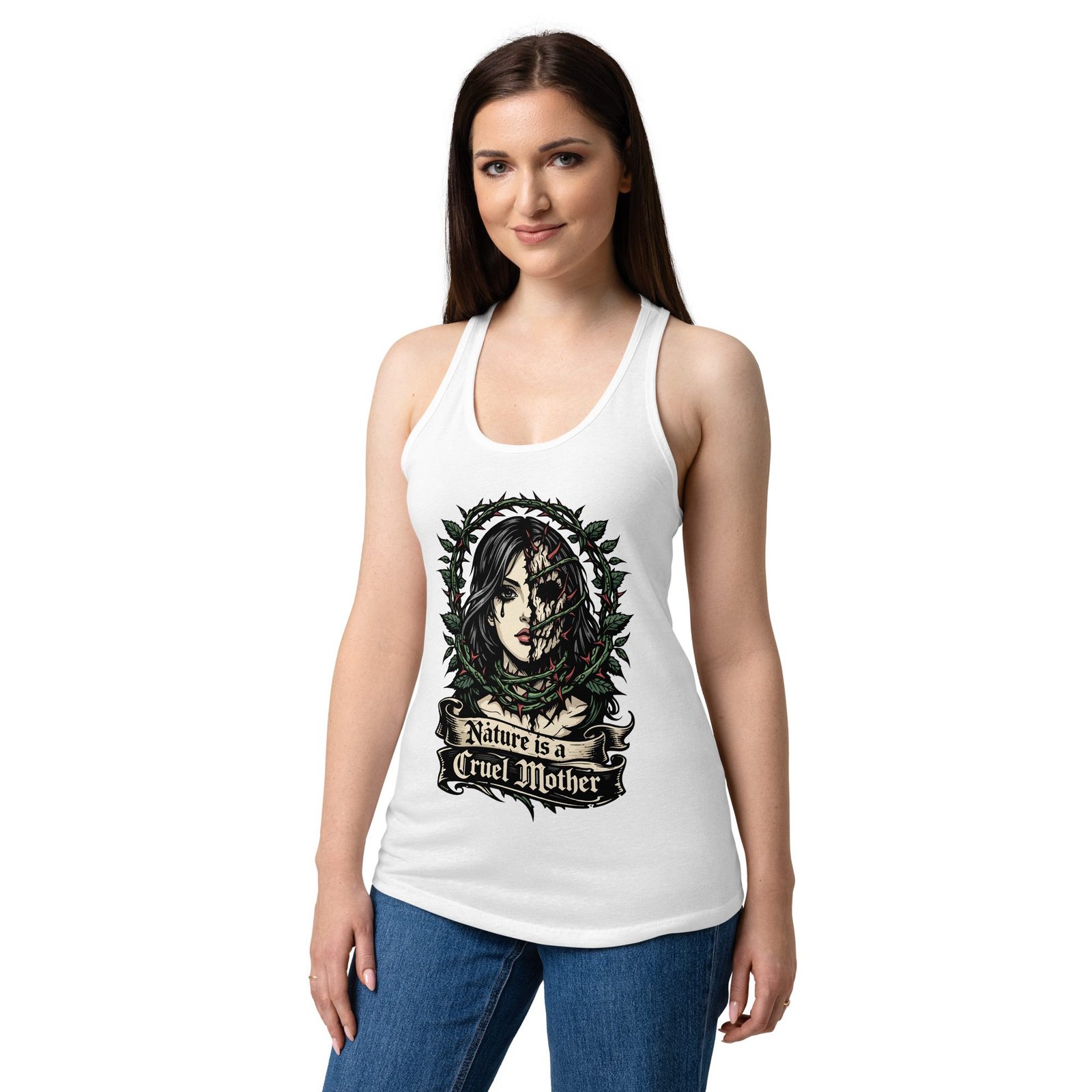 Women’s Dark Art Tank Top | Nature Is Cruel | Knotted Tree Studios - Image 4