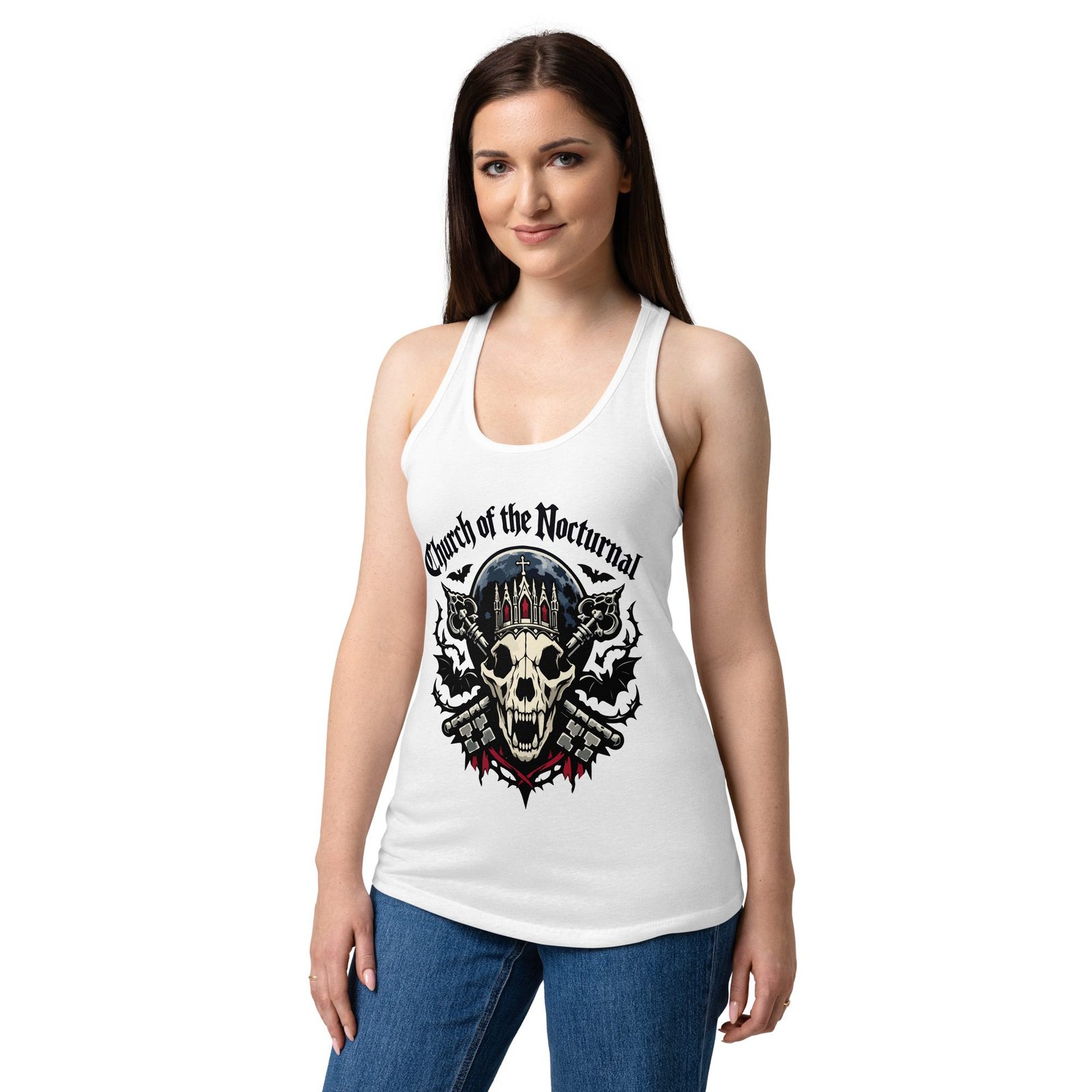 Women’s Dark Art Tank Top | Church of the Nocturnal | Knotted Tree Studios - Image 5