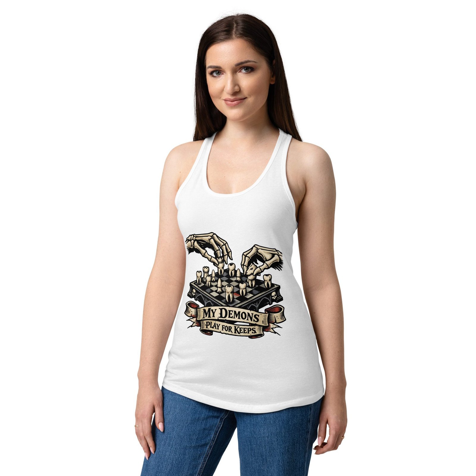 Women’s Dark Art Tank Top | Play For Keeps | Knotted Tree Studios - Image 5