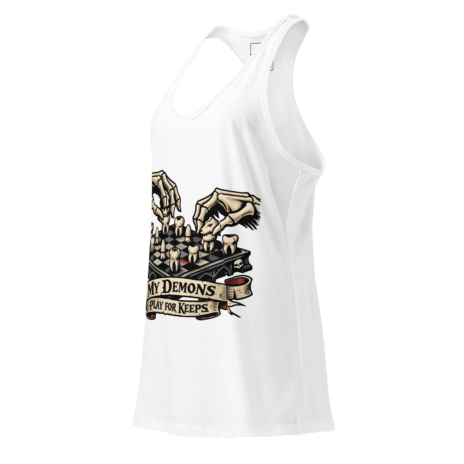 Women’s Dark Art Tank Top | Play For Keeps | Knotted Tree Studios - Image 4