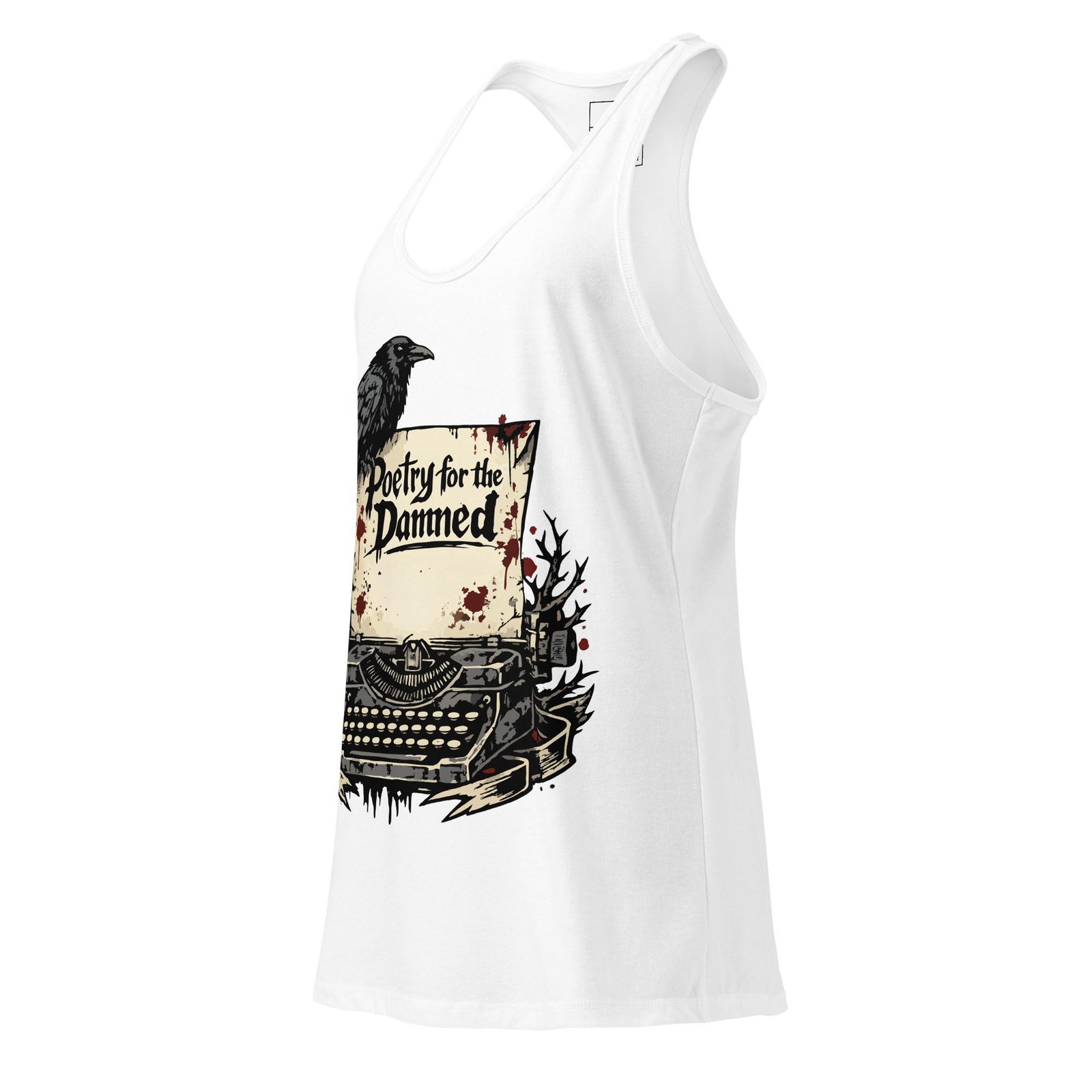 Women’s Dark Art Tank Top | Poetry For The Damned | Knotted Tree Studios - Image 2