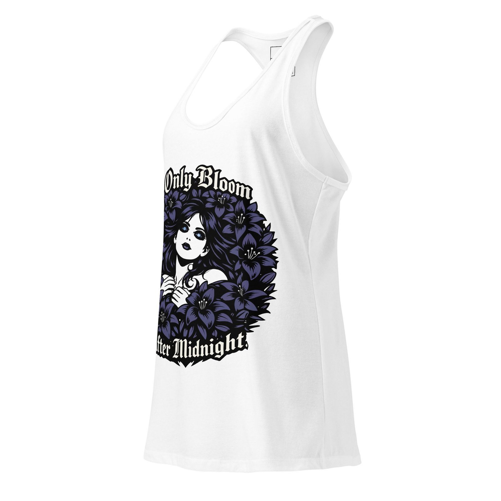 Women’s Dark Art Tank Top | I Only Bloom After Midnight | Knotted Tree Studios - Image 2