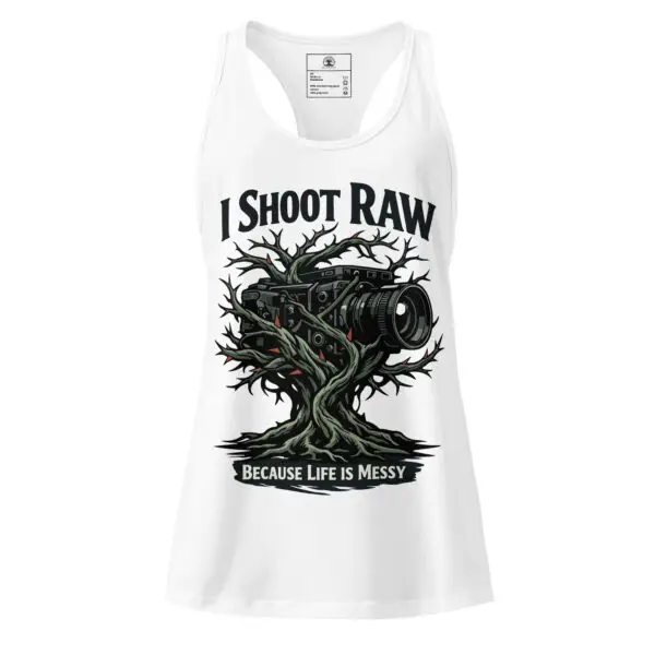 Women’s Dark Art Tank Top | I Shoot Raw | Knotted Tree Studios