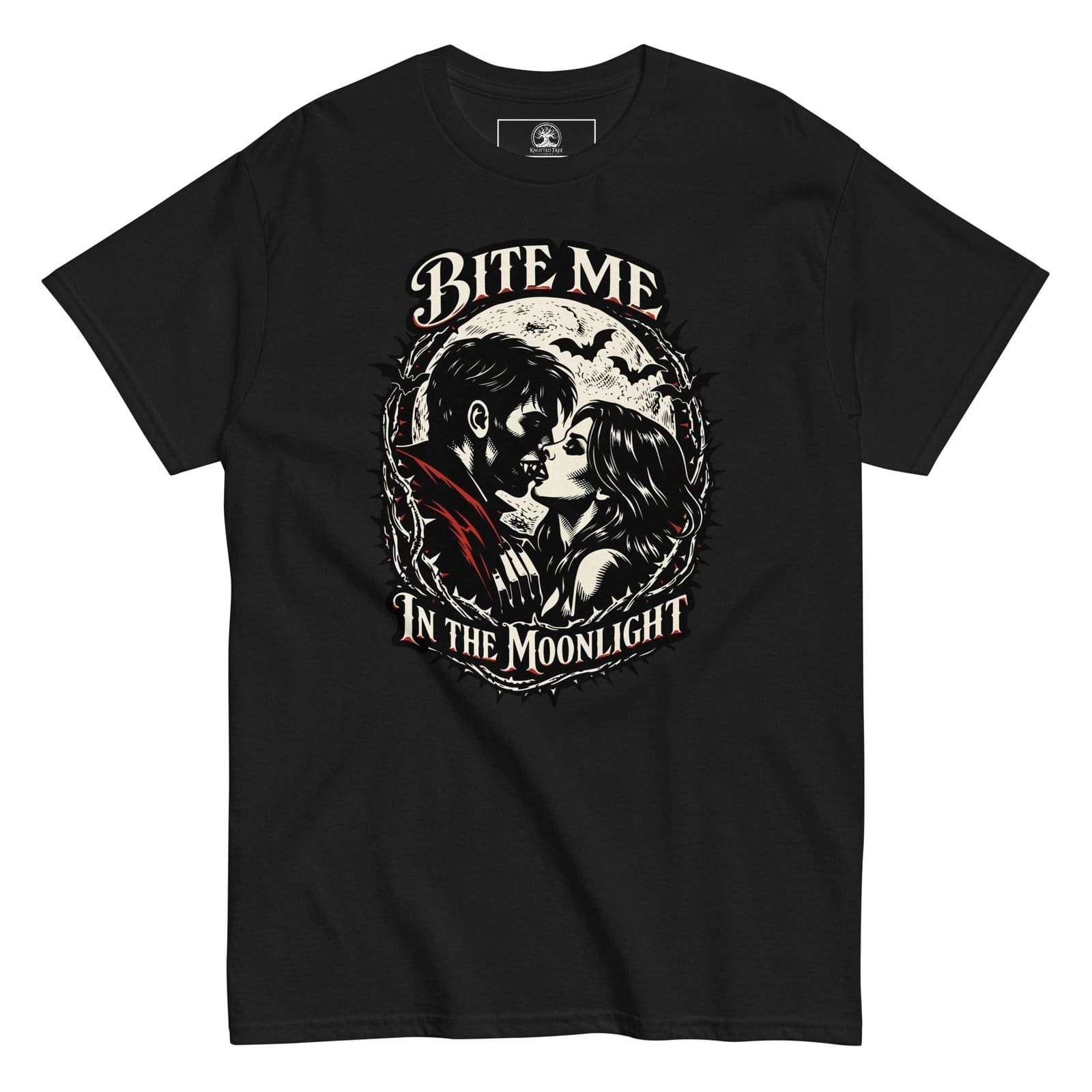 Dark Art Graphic Tee | Bite Me In The Moonlight | Knotted Tree Studios