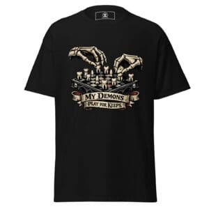 Dark Art Graphic Tee | Play For Keeps | Knotted Tree Studios