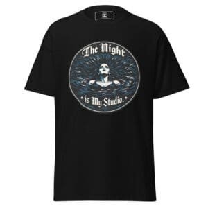 Dark Art Graphic Tee | The Night Is My Studio | Knotted Tree Studios